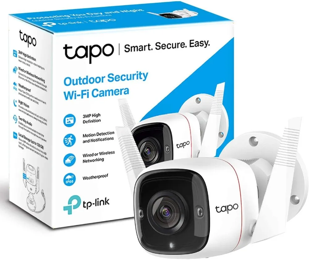 Tapo TP-Link 2K Security Camera Outdoor Wired, IP66 Weatherproof, Motion/Pers...