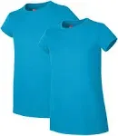 Hanes Girls' Essential Tee 2-Pack Process Blue M