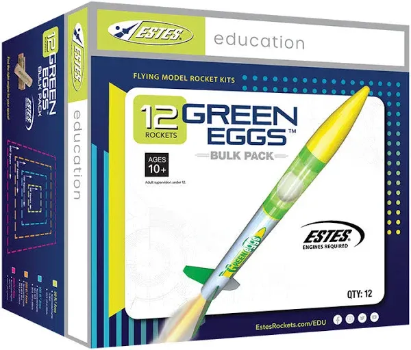 Estes Green Eggs Bulk Pack of Model Rockets