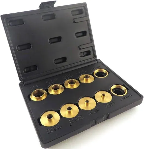 Taytools 10 Piece Set Solid Brass Precision Machined Router Template Bushings Guide Bearings Set RB