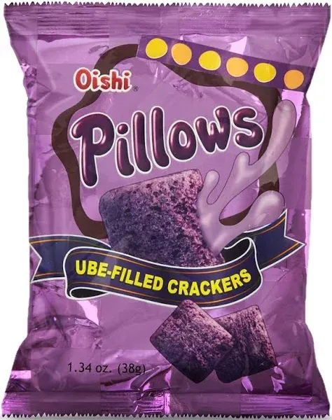 Oishi Pillows (Ube-Filled Crackers) 38g