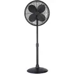 Good Housekeeping All-Metal (92654-BN) Oscillating 16" Retro Dining Conference Room Pedestal Stand Fan (52" Max Height) (Brushed Nickel)