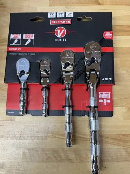 Craftsman V-Series 4-Piece Flexible Head Ratchet Set