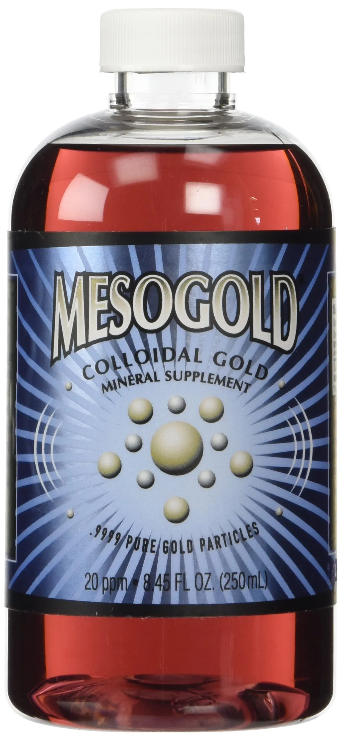 20 ppm Colloidal Gold by MesoGold - 8.45 fl oz, Highest Bioavailabilit<wbr/>y Formula