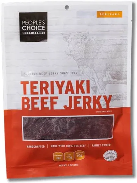 People's Choice Beef Jerky Classic Teriyaki Big Slab