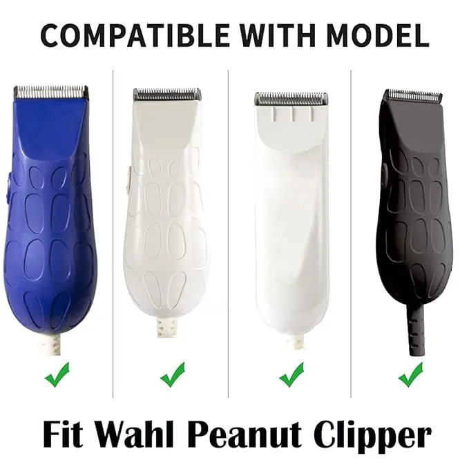 2 Pack Professional Peanut Clipper/Trimmer Snap On Replacement Blades #2068-300 - Compatible with Wahl Peanut Hair Clipper/Trimmer, White