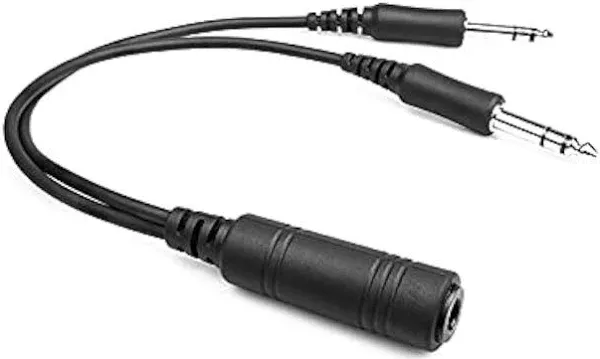 General Aviation Headset Adapter Cable for Helicopter U-174 Plug