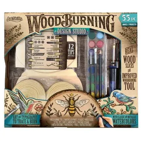 ArtSkills® 55 Piece Beginners Wood Burning Kit with Wood Rounds