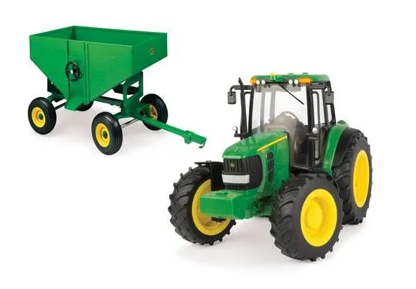 John Deere 1:16 7430 Big Farm Tractor w/Gravity Wagon Kids/Light/Sou<wbr/>nd Toy 3+