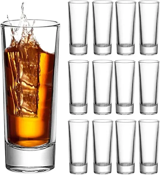 Farielyn 12 Pack 2 oz Tall Glasses