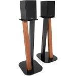 EXIMUS One Pair Fixed Height Universal Speaker Floor Stands - Cedar Black - 600 Series