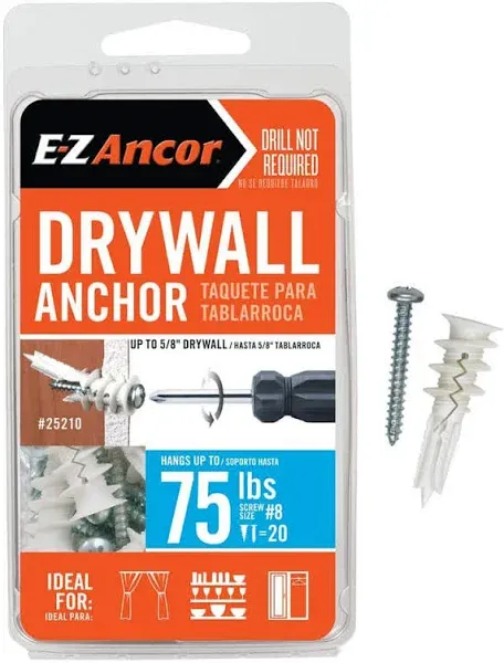 Twist-N-Lock Drywall Anchors 20-Pack