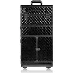 Shany Rebel Series Pro Makeup Artists Rolling Train Trolley Case - Curious Black Cat