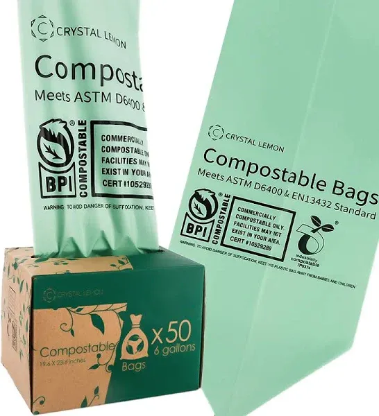 C Crystal Lemon Compostable Trash Bags