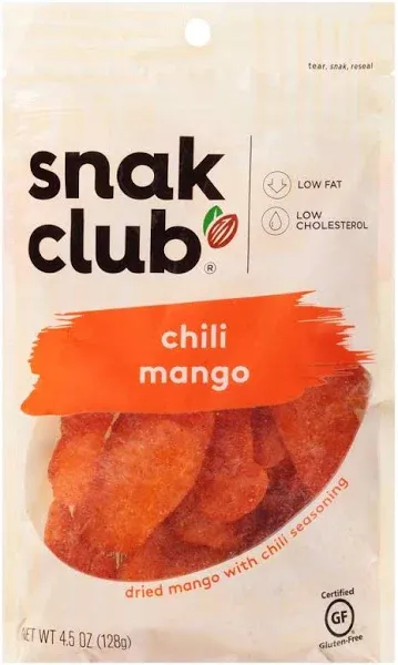 Snak Club Chili Mangos, 4.5 Ounce 6 Count (Pack of 1)