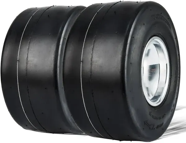 VEVOR Go Kart Tires and Rims Go Kart Wheels, 2-Pack Wheels, Aluminum Alloy Rims and Rubber Tires