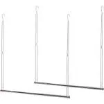 Storage Maniac Hanging Closet Rod, Adjustable Width and Height Closet Hanging Organizer, Space-Saving Clothes Hanging Bar, Closet Extender Hanging