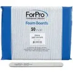 ForPro Zebra Foam Board, 100/180 Grit, Double-Sided Manicure Nail File 50-Count Size 7" L x .75" W