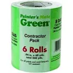 Painter s Mate 668840 8-Day Painting Tape 0 94 x 60 yd Green 6-Pack 