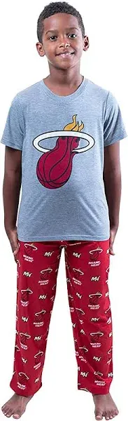 Ultra Game NBA Boys 2 Piece Tee Shirt & Lounge Pants Pajama Set (Sizes 4-20)