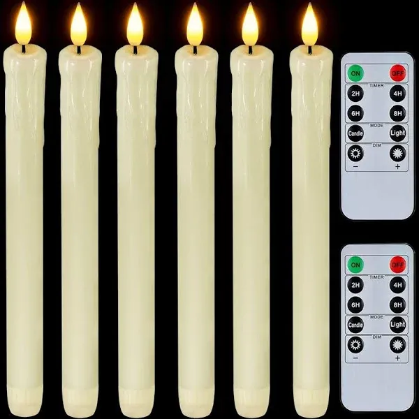 Homemory Real Wax LED Flameless Taper Candles