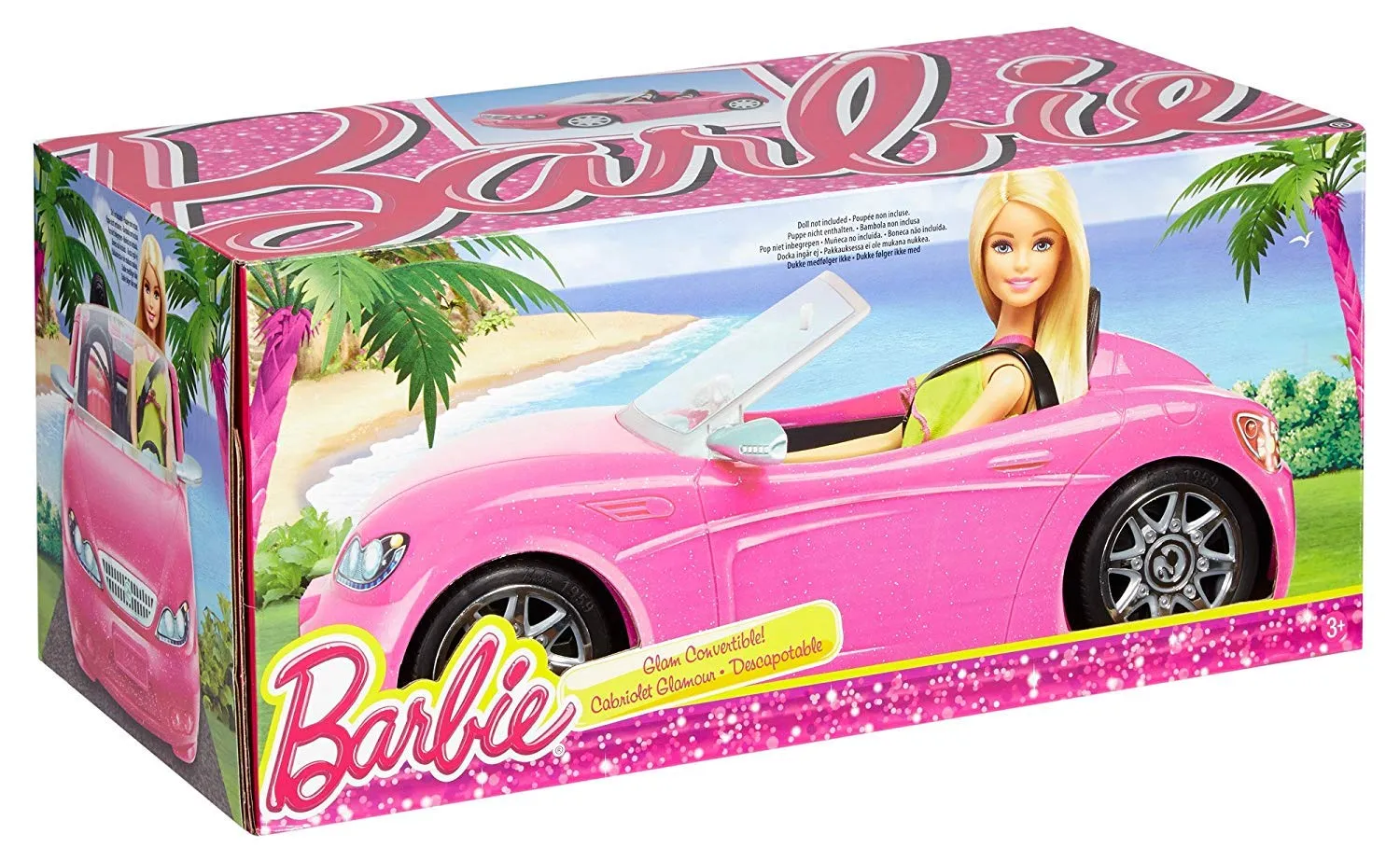 Barbie GLAM CRUISE Convertible PINK Car - Seats 2 Dolls ( Not Included) Ages 3+