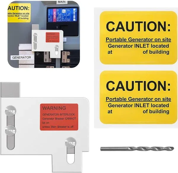Generator Interlock Kit Compatible with General Electric Vertical Main 150 or 200 amp Break. 2 1/2 to 3 1/2 inches Spacing Between Main and Branch Breaker,Professional and Interlock Kit