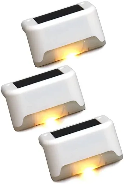 Ideaworks Solar Deck Step Lights Set of 3