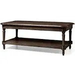 Maven Lane Pullman Traditional Rectangular Wooden Coffee Table, Antiqued Brown