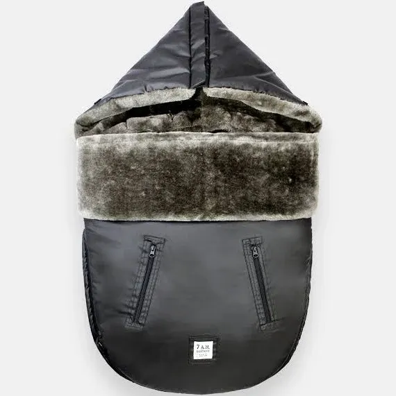 7 AM Enfant WaxedPOD Footmuff, Waxed Forest/Faux Shearling