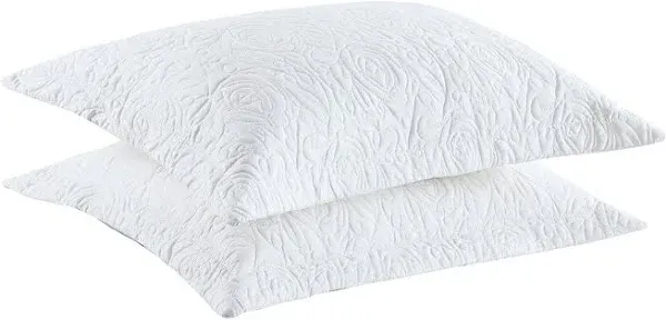 MarCielo 2-Piece Embroidered Pillow Shams