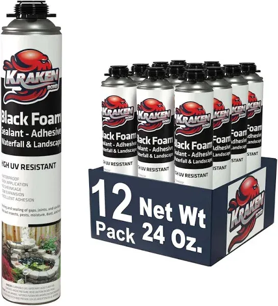 Kraken Bond Black Spray Waterfall Foam Sealant