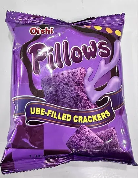 Oishi Pillows Ube Filled Crackers,5.29 Ounce Pack of 2