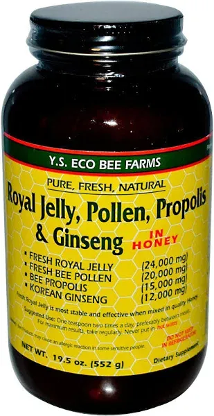 Y.S. Eco Bee Farms Royal Jelly Pollen Propolis Ginseng Honey