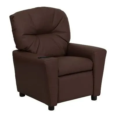 Emma + Oliver Kids Recliner with Cup Holder