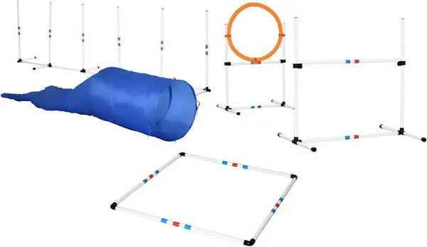 Pawhut 5 Piece Outdoor Game Dog Agility Training Equipment Set