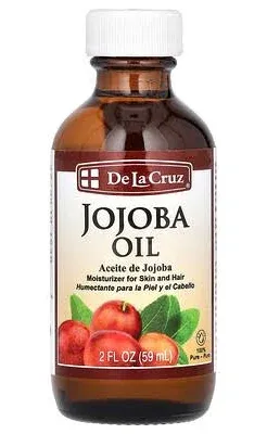 De La Cruz 100% Pure Cold-Pressed Golden Jojoba Oil - Organic Jojoba Oil for Hair and Skin - 2 FL OZ - 59 mL