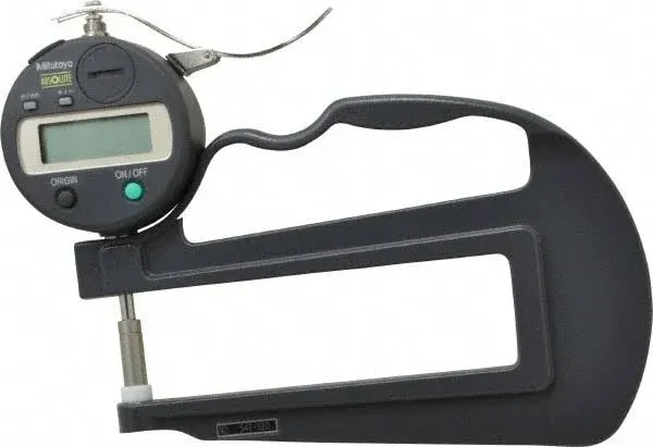 Mitutoyo 547-520SCAL Digital Thickness Gauge w/ Calibration, Flat Anvil