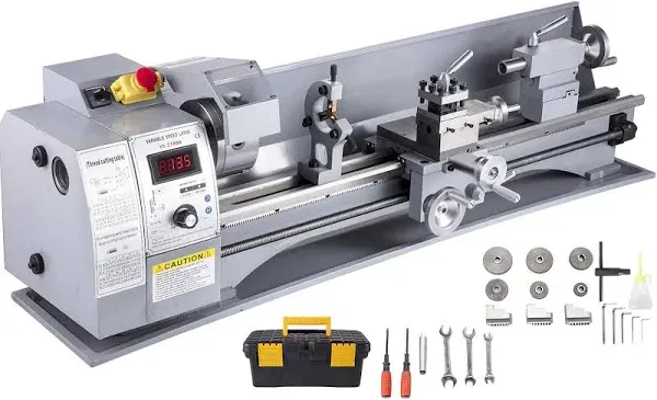 VEVOR Metal Lathe 210x800 Mini Lathe Machine 2500 RPM Variable Speed Change