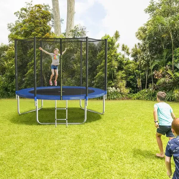 AOTOB 8ft Trampoline for Kids/Adults with Safety Enclosure Net/Ladder