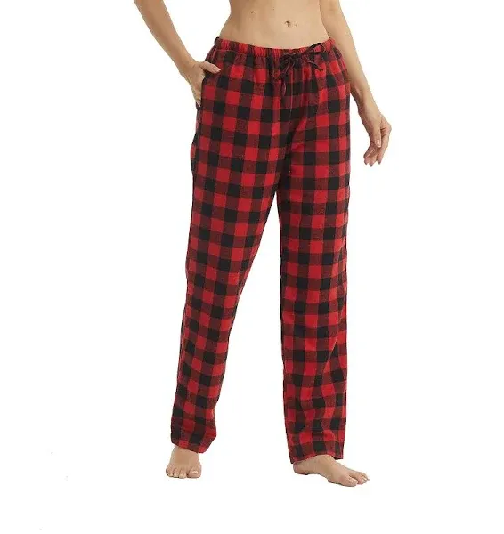 Lanbaosi Women's Flannel Plaid Pajama Pants