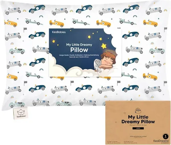 KeaBabies Jumbo Toddler Pillow with Pillowcase