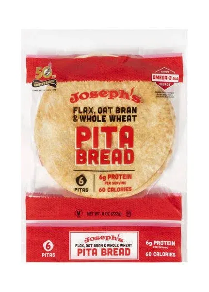 Joseph's Flax Oat Bran & Whole Wheat Pita Bread