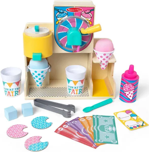 Melissa & Doug Fun at The Fair! Wooden Snow-Cone and Slushie Play Food Set