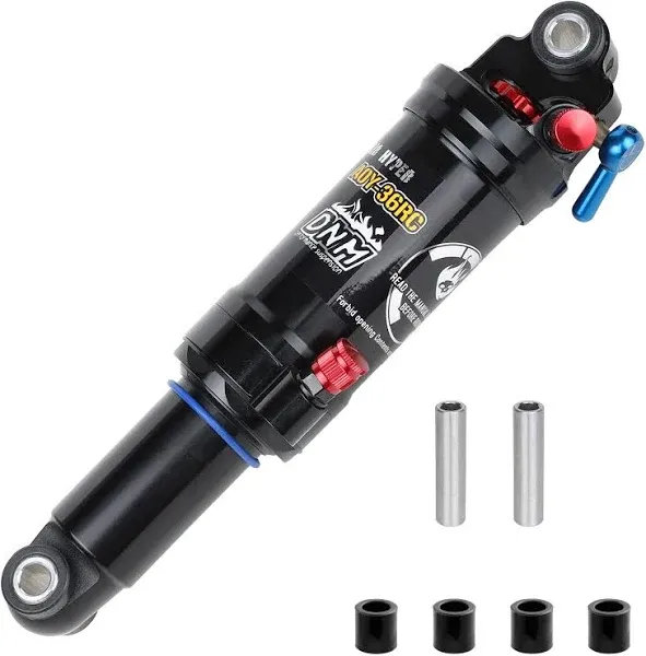 DNM Damping 3 System Mountain Bike Air Rear Shock Rebound/Lock Out/Air Pressure Adjustable AL 7005 Shark/AL 6061 Shock Body