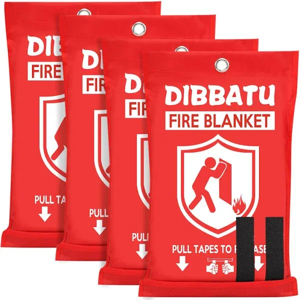 DIBBATU Fire Blanket for Home and Kitchen, Fire Blankets Emergency for Home, Emergency Fire Retardant Blankets for House, Fireproof Blanket Welding Blanket for Kitchen,Fireplace, Grill, BBQ