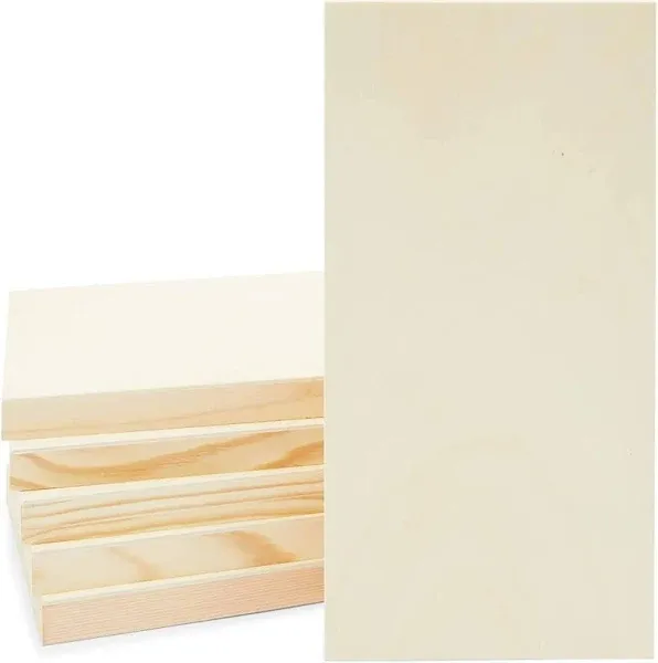 Bright Creations 6 Pack Unfinished Wood Canvas Boards