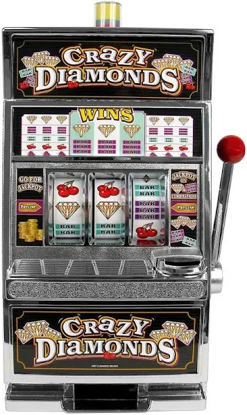 RecZone Crazy Diamonds Slot Machine Bank