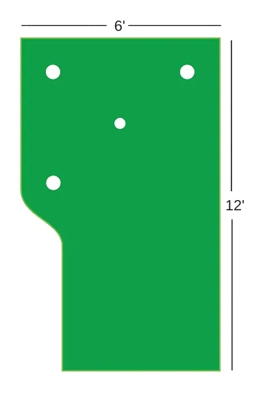 Big Moss Golf The Country Club 612 V2 6&#039;X12&#039; Practice Putting Chipping Green