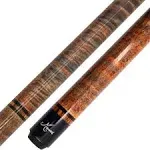 Meucci Pool Cue - All Natural Wood with Rainbow Stain - Pool Stick with Maple Forearm, Solid Wood Handle, High Impact Cue Tips for Low Deflection Pool Cue Stick - 19 Oz Professional Billiard Cue Stick